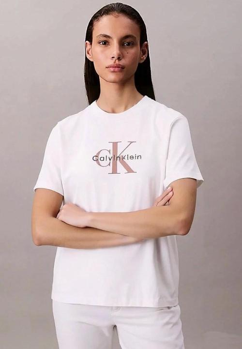 CK Jeans HR SS CLSSC MNLG CNC Kadın  T-shirt LV047B865G-YAS