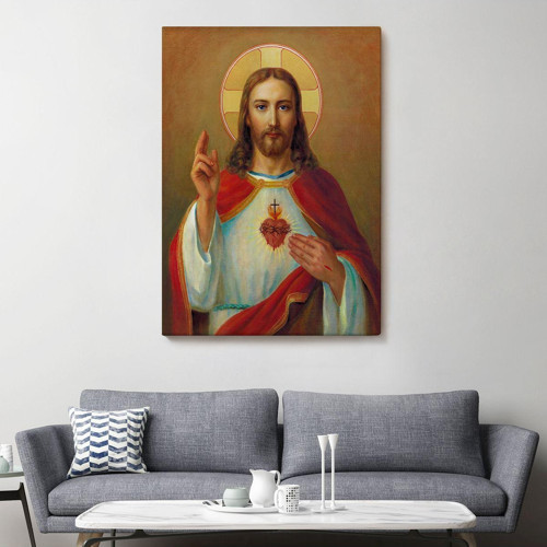 İsa'Nın En Kutsal Kalbi Tablosu - The Most Sacred Heart Of Jesus-6478