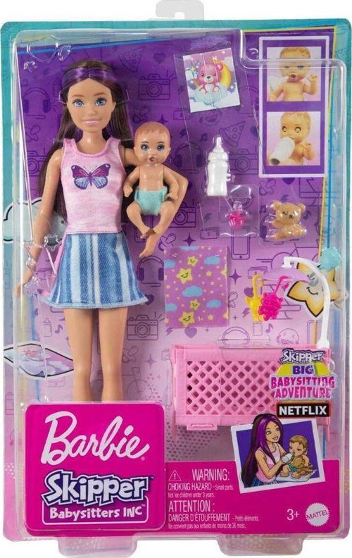 HJY33 Mavi Saçlı Skipper Bebek Bakıcısı  ve Oyun Seti