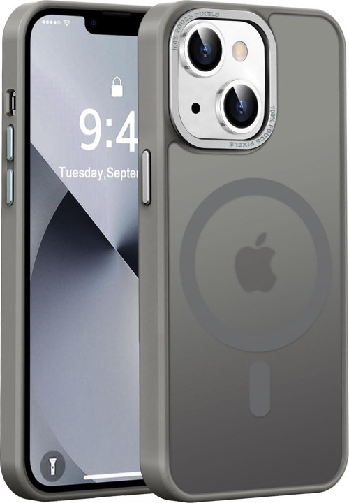 iPhone 15 Uyumlu Kamera Korumalı Magsafe Wireless Şarj Özellikli Mat Silikon Kılıf