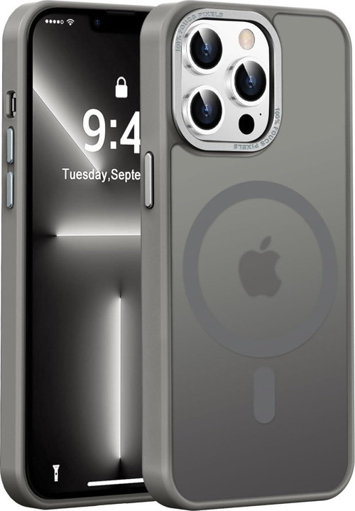 iPhone 15 Pro Max Uyumlu Kamera Korumalı Magsafe Wireless Şarj Özellikli Mat Silikon Kılıf