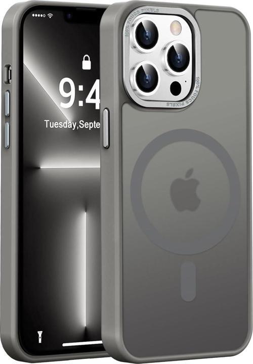 iPhone 13 Pro Uyumlu Kamera Korumalı Magsafe Wireless Şarj Özellikli Mat Silikon Kılıf