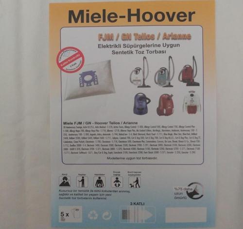 20 Adet Miele Hoover Elektrikli Süpürge Toz Torbası