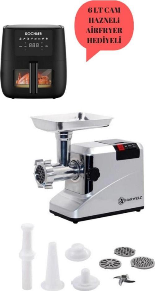 Strong Et Kıyma Makinesi 2600 W Full Metal Dişli - Kochler 6 LT Airfryer Sıcak Hava Fritözü