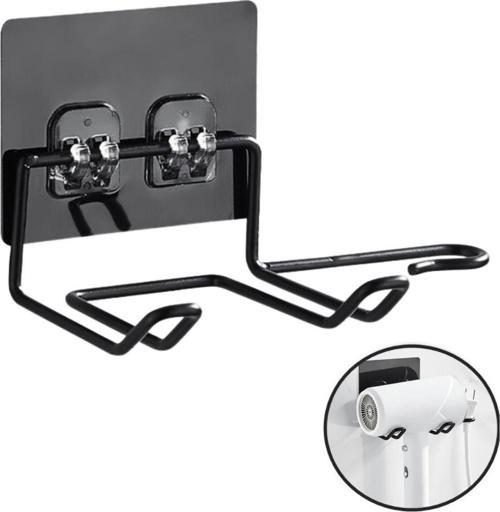 BUFFER® Fön Makine Askısı Siyah Yapışkanlı Fön Makine Tutucu