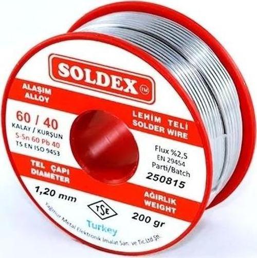 60-40 Lehim Teli 200 Gr 0,75 Mm - Sn:60 / Pb:40
