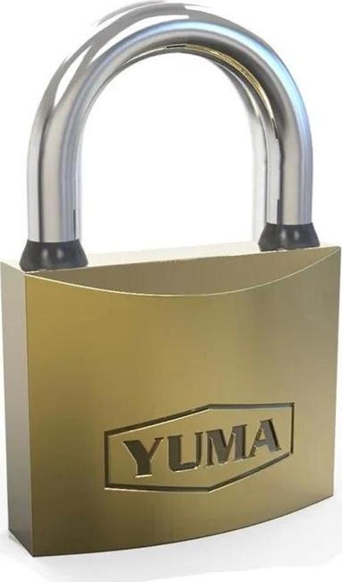 Sarı Kaplama Döküm Kısa Asma Kilit 50mm