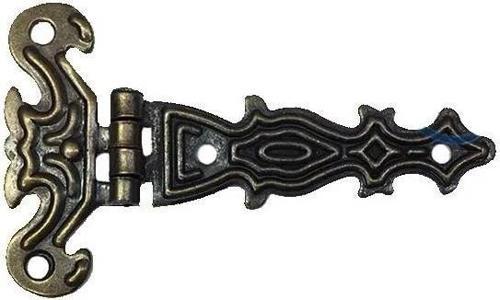 Dekoratif, Sac Tek Kuyruklu Menteşe - 40x68 Mm, Küçük, Antik, 1 Adet