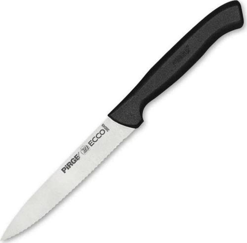 38049 Ecco Tırtıklı Sebze, Et, Biftek Steak Bıçağı 12 Cm - Siyah