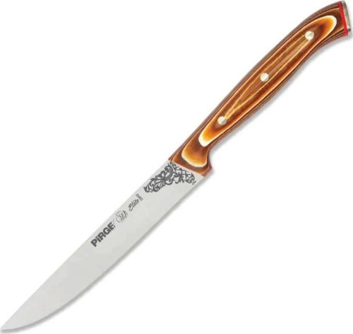 32042 Elite Sebze Bıçağı 12 Cm - Kahverengi Perçinli Kompozit Sap