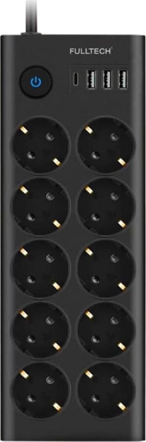 Ftr14 Type-c Girişli Akım Korumalı 10’lu Priz, 3 Usb