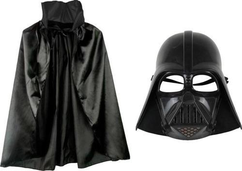 Çocuk Boy Yıldız Savaşları Star Wars Darth V Maskesi Ve 90 Cm Pelerin Seti Siyah