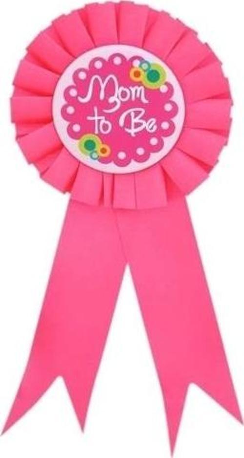 Mom To Be Yazılı Rozet Pembe Renk