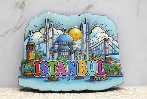 Ahşap İstanbul Temalı Magnet Alk4360