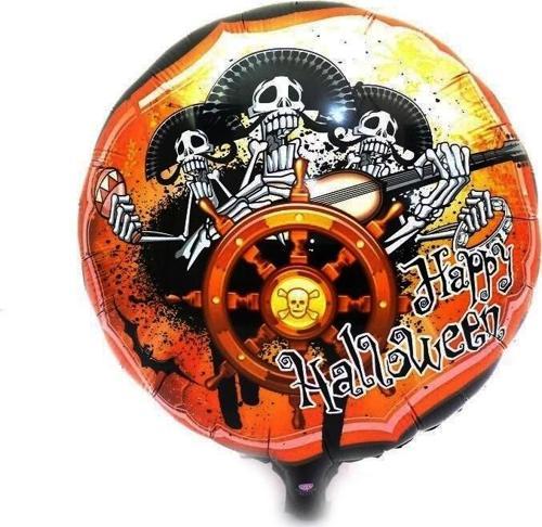 Kuru Kafalı Korsanlar Halloween Şekilli Folyo Balon 45 Cm