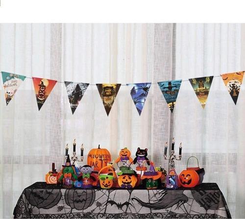 Cadılar Bayramı Halloween Flama Bayrak Banner Süs 8 Li 3 Metre