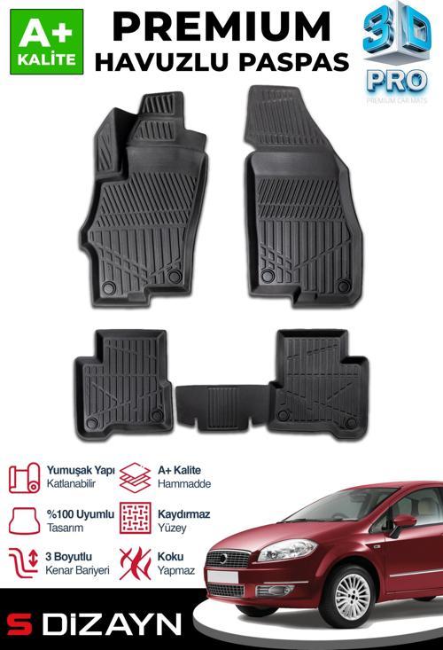 Fiat Linea 3D Pro Havuzlu Paspas 2007-2018 A+ Kalite