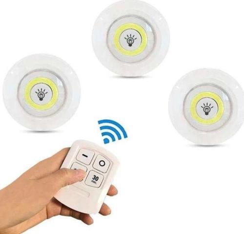 Kablosuz Uzaktan Kumandalı 3lü Led Lamba Seti