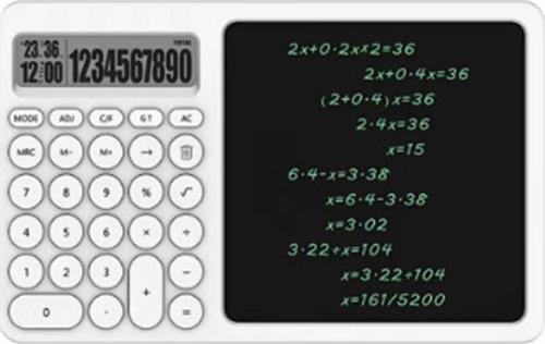 Çok Amaçlı Digital Hesap Makinesi Lcd Ekran Yazma Tableti Ofis Okul İçin Silinebilir El Yazısı Not D