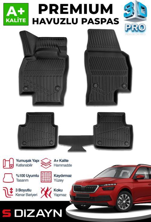 Skoda Kamiq 3D Pro Havuzlu Paspas 2019 Üzeri A+ Kalite