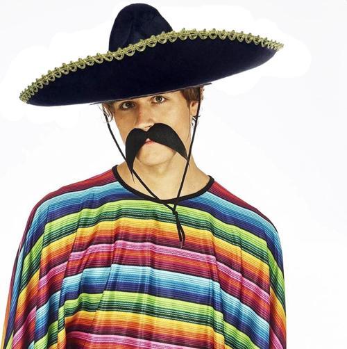 Sombrero Meksika Şapkası Mariachi Altın Şeritli Yetişkin Boy