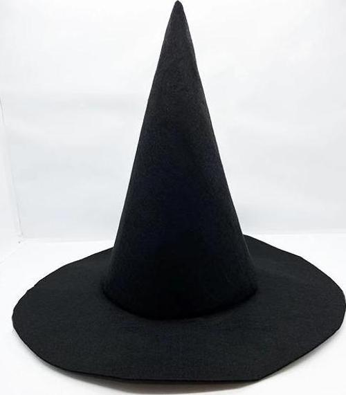 Siyah Renk Keçe Cadı Şapkası 35x38 Cm