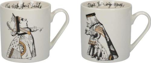 x V&A Alice in Wonderland C000047 350ml Porselen Kupa 2li
