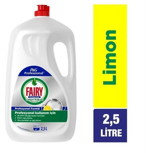 Profesyonel Sıvı Bulaşık Deterjanı Elde Yıkama Limon Kokulu 2,5 L