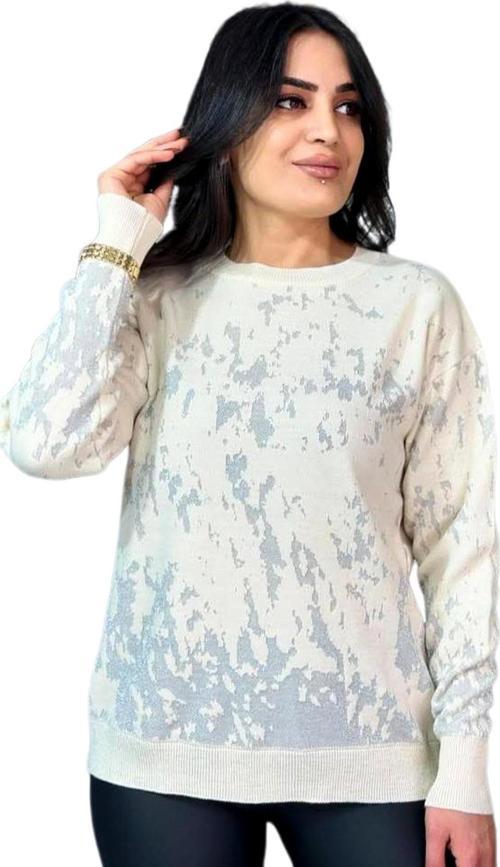 Kadın Bisiklet Yaka Simli Kazak 12711 BGL-ST04100