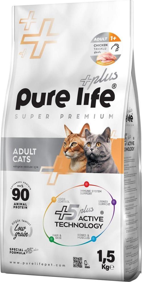 Pure Life Plus Tavuklu Yetişkin Kedi Maması 1.5 Kg