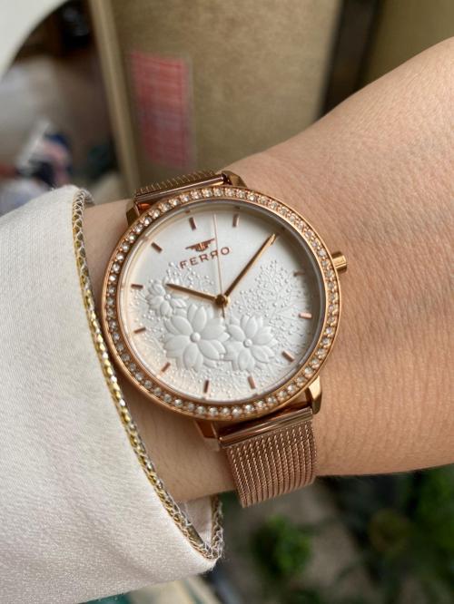 FL21242C-C Quartz Hasır Rose 34 mm Kadın Kol Saati