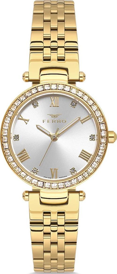 FL21593AWT-B Quartz Çelik Altın Rengi 30 mm Kadın Kol Saati