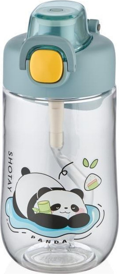 Çocuk Su Matarası Tritan Panda 500Ml Mavi