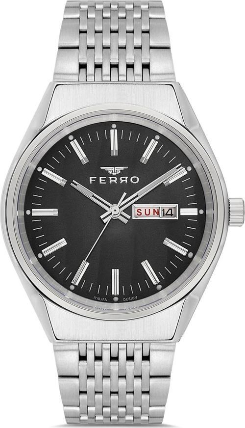FM43012A-A2 Quartz Çelik Gri Siyah Kadran 40 mm Erkek Kol Saati