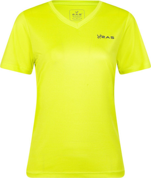 Freda V Yaka Kadın Tişört Neon Yeşili