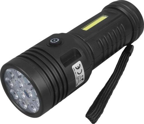 Ayt Powermaster Pm-26722 Plastik 4+2 Modlu Şarjlı 12 Ledli El Feneri Kamp Lambası Işıldak