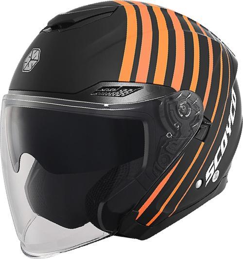 Motosiklet Yarım Açık Kask Güneş Vizörlü Motor Kask Track