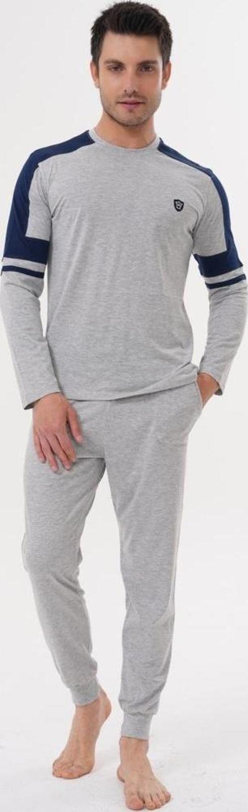 Mecit 2990 Erkek Gri Uzun Kollu Pijama Takımı