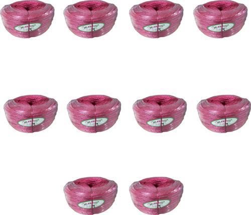 İp Halat FH03 PP Naylon Burgulu Örgü Çamaşır İpi - Pembe - 100 Metre - 10 Adet