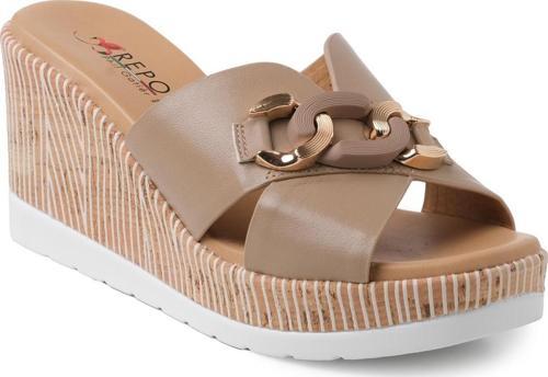Kadın Terlik 51102-E4 Repo Beige