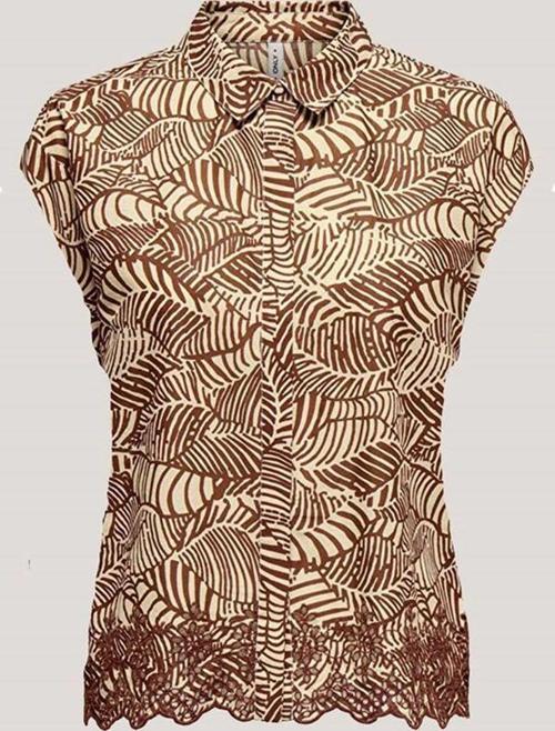 ONLLOU LIFE EMB S/S SHIRT PTM KİREMİT