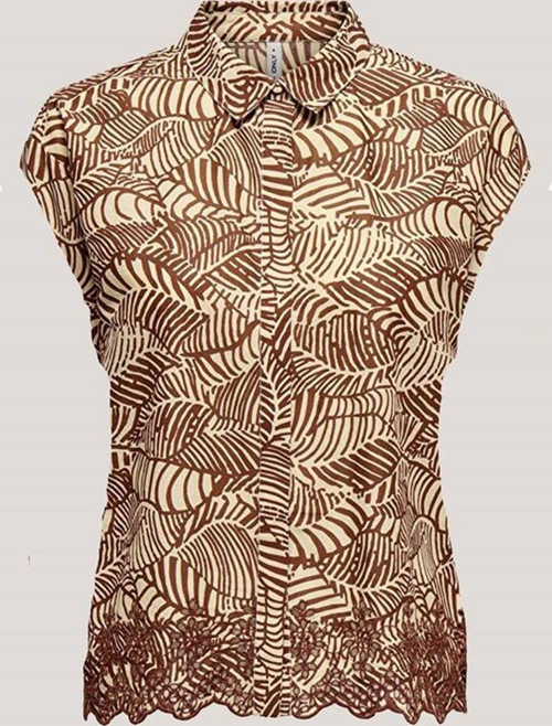 ONLLOU LIFE EMB S/S SHIRT PTM KİREMİT