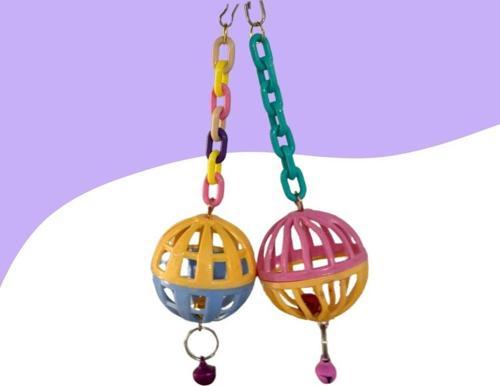 Soft Renkli Çıngıraklı Kuş Top Oyuncak 7Cm 2'Li