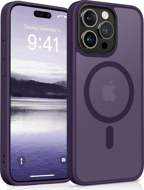 iPhone 12 Pro Max Uyumlu Kamera Korumalı Magsafe Wireless Şarj Özellikli Mat Silikon Kılıf