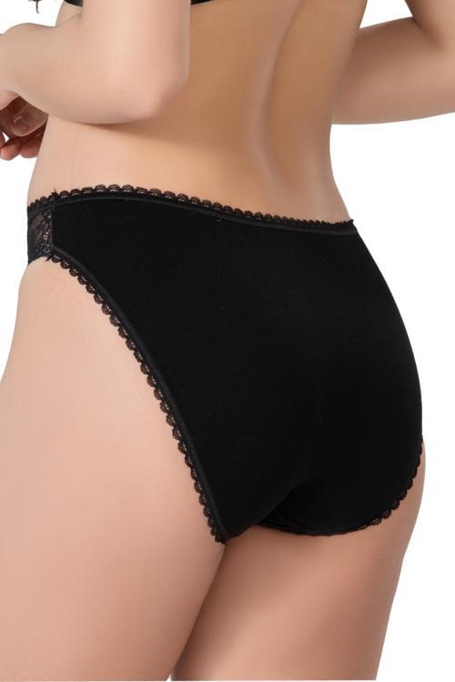 SİYAH    Cotton Dantelli Külot