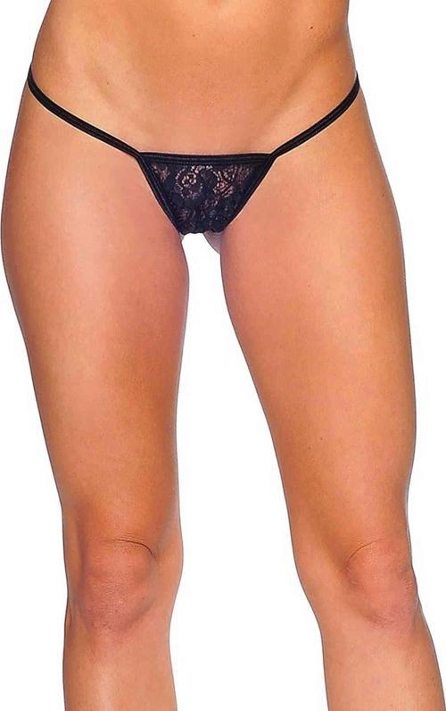 Siyah Dantelli Tanga 1164