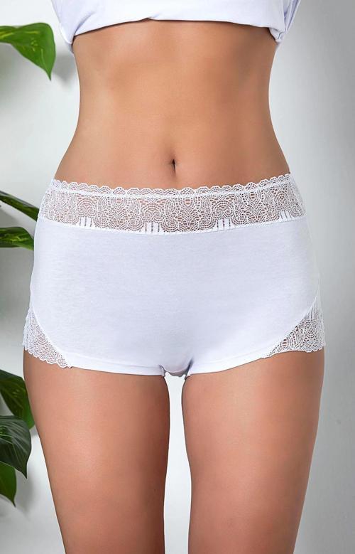DANTEL DETAYLI BOXER BEYAZ (21783)