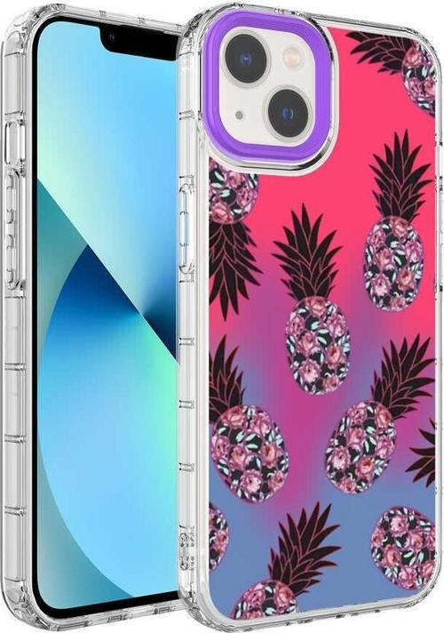 Apple iPhone 13 Kılıf Renkli Desenli Sert Silikon Zore Korn Kılıf NO6