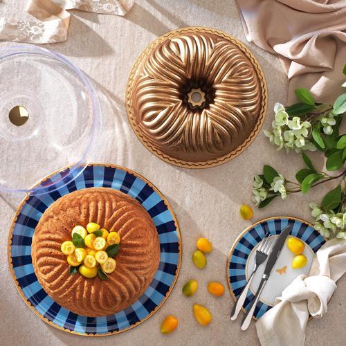 Cakehaus Döküm Kek Kalıbı 1 Parça-Bronz