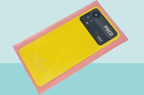 - Xiaomi POCO X4 PRO Arka Kapak Batarya Kapağı (Cam Full Lensli) - SARI